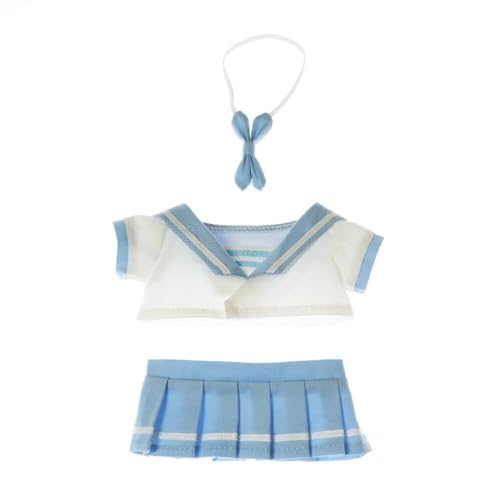 JBHWUBEC 20cm Doll Clothes Ties Shirts JK Skirts Sailor Suit 8in Plush Doll Accessories (Size : Blue) von JBHWUBEC