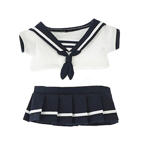 JBHWUBEC 20cm Doll Clothes Ties Shirts JK Skirts Sailor Suit 8in Plush Doll Accessories (Size : Dark Blue) von JBHWUBEC