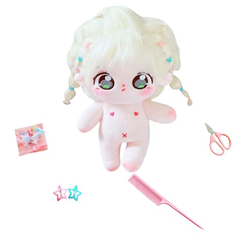 Plüschpuppe, süße Baumwollpuppe mit gegliedertem Skelett, 20 cm große weiche Anime-Anziehpuppe, Sammlergeschenk (Farbe : Zhuaizhuai, Size : Boneless) von JBHWUBEC