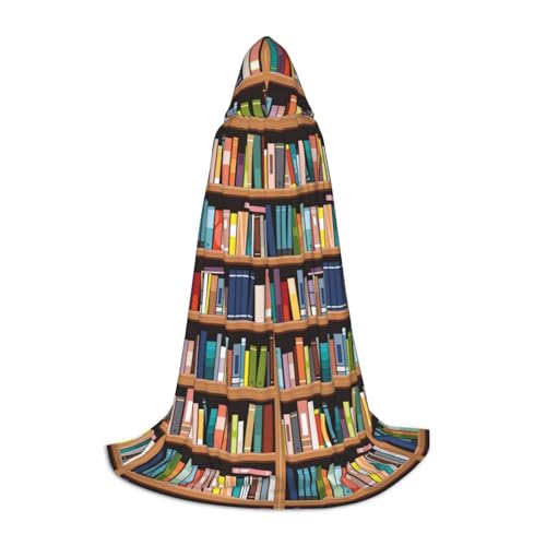 JBJGKHLP Bibliotheks-Bücherregal-Druck, Unisex, Kapuzenumhang, Robe, Karneval, Halloween, Cosplay, Weihnachten, bequem, stilvoll JBJGKHLP Bibliotheks-Bücherregal-Druck, Unisex, Kapuzenumhang, Robe, Karneval, Halloween, Cosplay, Weihnachten, bequem, stilvoll von JBJGKHLP