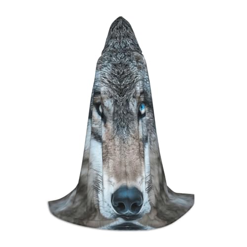 JBJGKHLP Blaue Augen Wolf Druck Unisex Kapuzenumhang Robe Karneval Halloween Cosplay Weihnachten Bequem Stilvoll JBJGKHLP Blaue Augen Wolf Druck Unisex Kapuzenumhang Robe Karneval Halloween Cosplay Weihnachten Bequem Stilvoll von JBJGKHLP