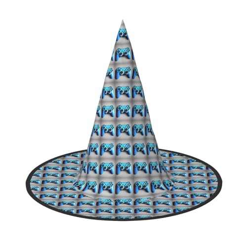 JBJGKHLP Blauer Gamecontroller Druck Halloween Hexenhut Unisex Karneval Cosplay Party Mode Cap Kostüm Zubehör JBJGKHLP Blauer Gamecontroller Druck Halloween Hexenhut Unisex Karneval Cosplay Party Mode Cap Kostüm Zubehör von JBJGKHLP