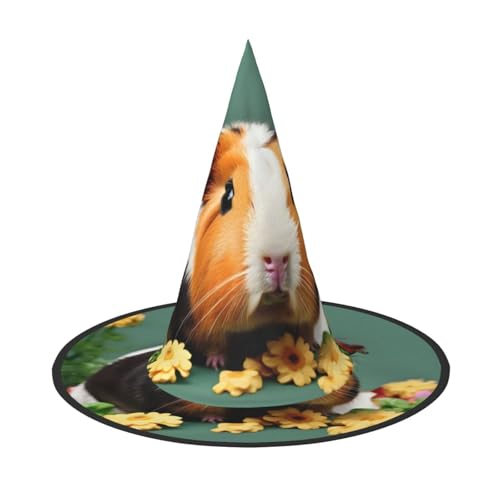 JBJGKHLP Blume Meerschweinchen Druck Halloween Hexenhut Unisex Karneval Cosplay Party Mode Cap Kostüm Zubehör JBJGKHLP Blume Meerschweinchen Druck Halloween Hexenhut Unisex Karneval Cosplay Party Mode Cap Kostüm Zubehör von JBJGKHLP