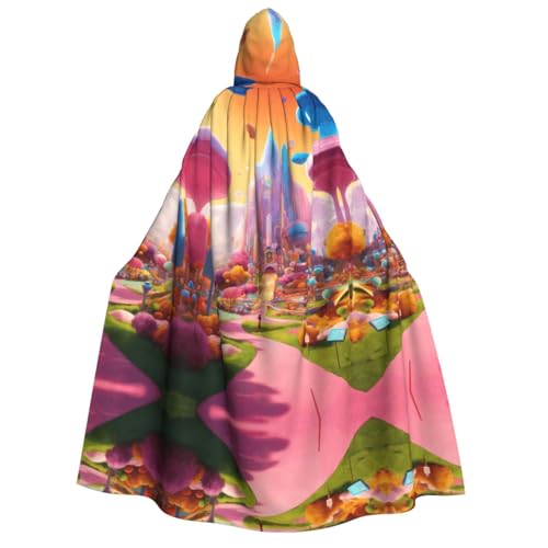 JBJGKHLP Candy Land Print Unisex Erwachsene Kapuze Langarm Umhang Halloween Weihnachten Karneval Mottopartys JBJGKHLP Candy Land Print Unisex Erwachsene Kapuze Langarm Umhang Halloween Weihnachten Karneval Mottopartys von JBJGKHLP
