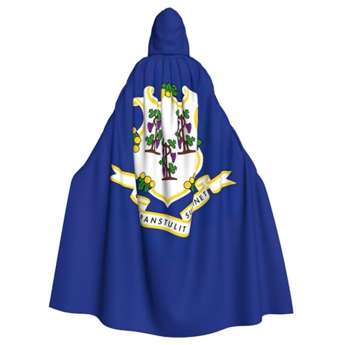 JBJGKHLP Connecticut Umhang mit Staatsflagge, atmungsaktiv, Unisex, mit Kapuze, für Halloween, Cosplay, Festivals JBJGKHLP Connecticut Umhang mit Staatsflagge, atmungsaktiv, Unisex, mit Kapuze, für Halloween, Cosplay, Festivals von JBJGKHLP
