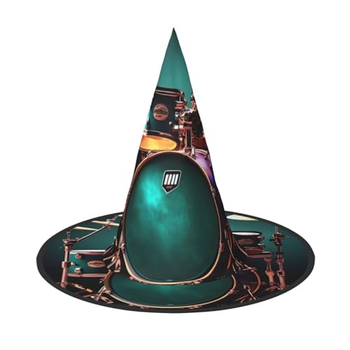 JBJGKHLP Cooles Schlagzeug Set Druck Halloween Hexenhut Unisex Karneval Cosplay Party Mode Cap Kostüm Zubehör JBJGKHLP Cooles Schlagzeug Set Druck Halloween Hexenhut Unisex Karneval Cosplay Party Mode Cap Kostüm Zubehör von JBJGKHLP