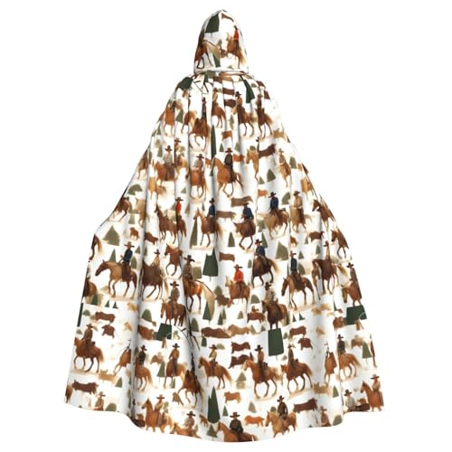 JBJGKHLP Cowboy-Aufdruck, atmungsaktiv, Unisex, mit Kapuze, für Halloween, Cosplay, Festivals JBJGKHLP Cowboy-Aufdruck, atmungsaktiv, Unisex, mit Kapuze, für Halloween, Cosplay, Festivals von JBJGKHLP