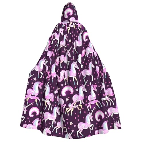 JBJGKHLP Einhorn-Umhang, Unisex, Erwachsene, mit Kapuze, langärmelig, für Halloween, Weihnachten, Karneval, Mottopartys JBJGKHLP Einhorn-Umhang, Unisex, Erwachsene, mit Kapuze, langärmelig, für Halloween, Weihnachten, Karneval, Mottopartys von JBJGKHLP