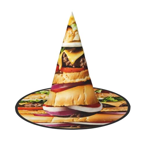 JBJGKHLP Essen Muster Lustiger Druck Halloween Hexenhut Unisex Karneval Cosplay Party Mode Cap Kostüm Zubehör JBJGKHLP Essen Muster Lustiger Druck Halloween Hexenhut Unisex Karneval Cosplay Party Mode Cap Kostüm Zubehör von JBJGKHLP