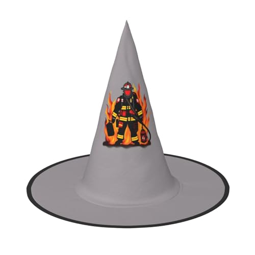 JBJGKHLP Feuerwehrmann Feuerwehrmann Druck Halloween Hexenhut Unisex Karneval Cosplay Party Mode Cap Kostüm Zubehör JBJGKHLP Feuerwehrmann Feuerwehrmann Druck Halloween Hexenhut Unisex Karneval Cosplay Party Mode Cap Kostüm Zubehör von JBJGKHLP