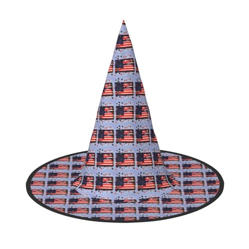 JBJGKHLP Feuerwerk Amerikanische Flagge 4. Juli Druck Halloween Hexenhut Unisex Karneval Cosplay Party Mode Cap Kostüm Zubehör JBJGKHLP Feuerwerk Amerikanische Flagge 4. Juli Druck Halloween Hexenhut Unisex Karneval Cosplay Party Mode Cap Kostüm Zubehör von JBJGKHLP
