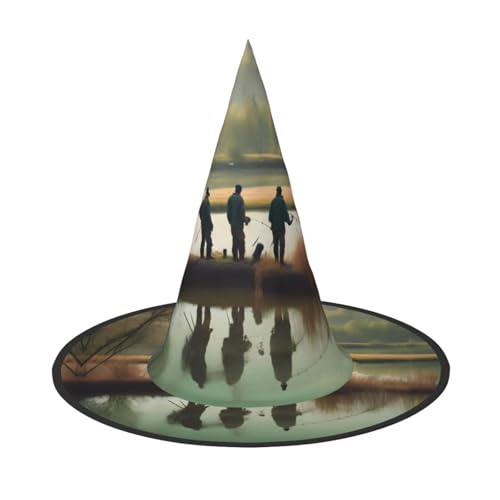 JBJGKHLP Fischersee, Fischeraufdruck, Halloween, Hexenhut, Unisex, Karneval, Cosplay, Party, Mode, Kappe, Kostümzubehör JBJGKHLP Fischersee, Fischeraufdruck, Halloween, Hexenhut, Unisex, Karneval, Cosplay, Party, Mode, Kappe, Kostümzubehör von JBJGKHLP