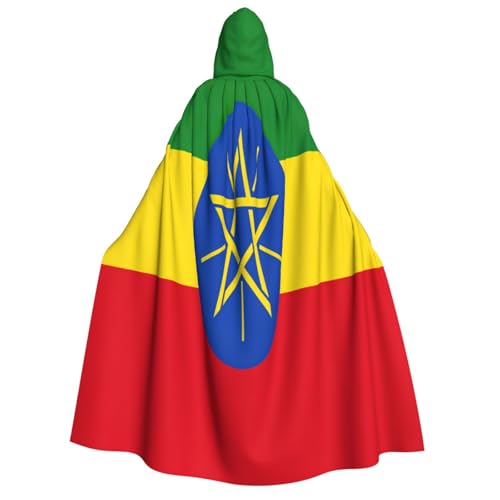 JBJGKHLP Flagge von Äthiopien, Unisex, Erwachsene, mit Kapuze, langärmelig, Umhang, Halloween, Weihnachten, Karneval, Mottopartys JBJGKHLP Flagge von Äthiopien, Unisex, Erwachsene, mit Kapuze, langärmelig, Umhang, Halloween, Weihnachten, Karneval, Mottopartys von JBJGKHLP
