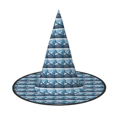 JBJGKHLP Flugzeug-Druck Halloween Hexenhut Unisex Karneval Cosplay Party Mode Cap Kostüm Zubehör JBJGKHLP Flugzeug-Druck Halloween Hexenhut Unisex Karneval Cosplay Party Mode Cap Kostüm Zubehör von JBJGKHLP