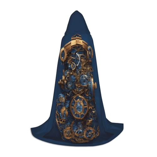 JBJGKHLP Gears Clock Bronze-Century-Druck, Unisex, Kapuzenumhang, Robe, Karneval, Halloween, Cosplay, Weihnachten, bequem, stilvoll von JBJGKHLP