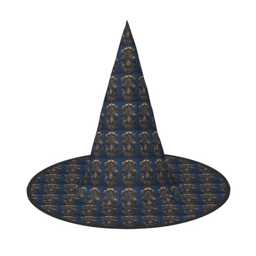 JBJGKHLP Gears Clock Bronze Century Print Halloween Hexenhut Unisex Karneval Cosplay Party Mode Cap Kostüm Zubehör JBJGKHLP Gears Clock Bronze Century Print Halloween Hexenhut Unisex Karneval Cosplay Party Mode Cap Kostüm Zubehör von JBJGKHLP