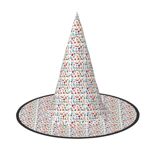 JBJGKHLP Gesundes Essen Druck Halloween Hexenhut Unisex Karneval Cosplay Party Mode Cap Kostüm Zubehör JBJGKHLP Gesundes Essen Druck Halloween Hexenhut Unisex Karneval Cosplay Party Mode Cap Kostüm Zubehör von JBJGKHLP