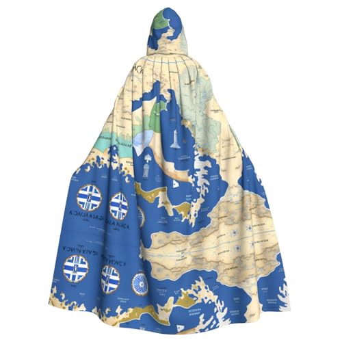 JBJGKHLP Griechenland-Karten-Druck, atmungsaktiv, Unisex, volle Länge, Kapuzenumhang für Halloween, Cosplay, Festivals JBJGKHLP Griechenland-Karten-Druck, atmungsaktiv, Unisex, volle Länge, Kapuzenumhang für Halloween, Cosplay, Festivals von JBJGKHLP