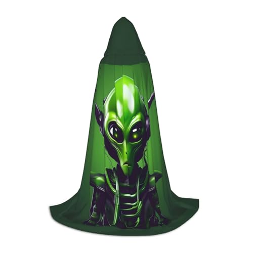 JBJGKHLP Grüner Umhang mit langen Ohren, Alien-Druck, Unisex, mit Kapuze, Karneval, Halloween, Cosplay, Weihnachten, bequem, stilvoll JBJGKHLP Grüner Umhang mit langen Ohren, Alien-Druck, Unisex, mit Kapuze, Karneval, Halloween, Cosplay, Weihnachten, bequem, stilvoll von JBJGKHLP