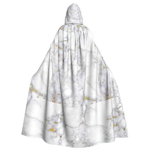 JBJGKHLP Hellschwarzer Marmordruck, atmungsaktiv, Unisex, mit Kapuze, für Halloween, Cosplay, Festivals von JBJGKHLP