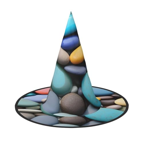 JBJGKHLP Hexenhut mit farbigen Kieselsteinen, Unisex, Karneval, Cosplay, Party, Mode-Kappe, Kostümzubehör JBJGKHLP Hexenhut mit farbigen Kieselsteinen, Unisex, Karneval, Cosplay, Party, Mode-Kappe, Kostümzubehör von JBJGKHLP