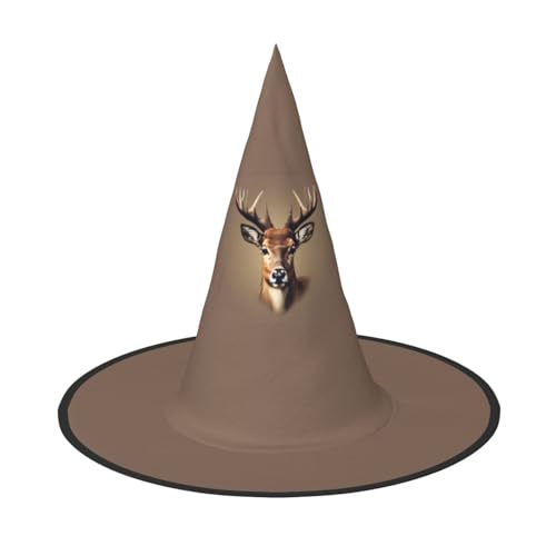 JBJGKHLP Hirschkopf Druck Druck Halloween Hexenhut Unisex Karneval Cosplay Party Mode Kappe Kostüm Zubehör JBJGKHLP Hirschkopf Druck Druck Halloween Hexenhut Unisex Karneval Cosplay Party Mode Kappe Kostüm Zubehör von JBJGKHLP