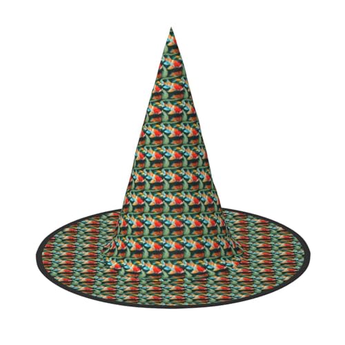 JBJGKHLP Hübscher Koi Fisch Druck Halloween Hexenhut Unisex Karneval Cosplay Party Mode Cap Kostüm Zubehör JBJGKHLP Hübscher Koi Fisch Druck Halloween Hexenhut Unisex Karneval Cosplay Party Mode Cap Kostüm Zubehör von JBJGKHLP