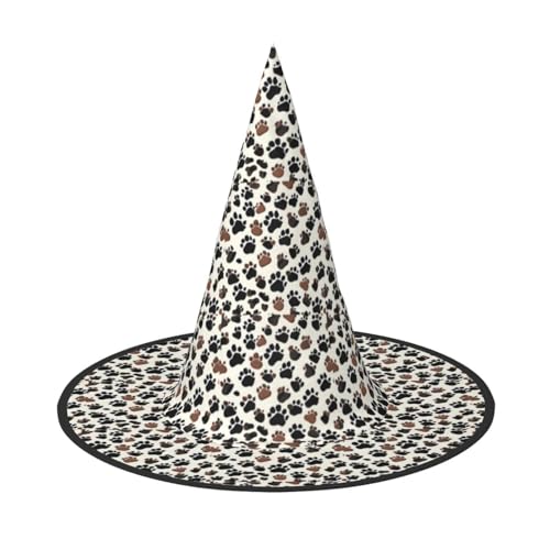 JBJGKHLP Hundepfotenabdrücke Druck Halloween Hexenhut Unisex Karneval Cosplay Party Mode Kappe Kostüm Zubehör JBJGKHLP Hundepfotenabdrücke Druck Halloween Hexenhut Unisex Karneval Cosplay Party Mode Kappe Kostüm Zubehör von JBJGKHLP