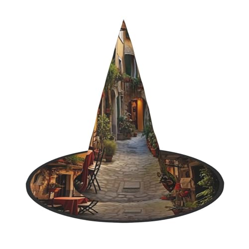 JBJGKHLP Italienischer alter Straßendruck Halloween Hexenhut Unisex Karneval Cosplay Party Mode Cap Kostüm Zubehör JBJGKHLP Italienischer alter Straßendruck Halloween Hexenhut Unisex Karneval Cosplay Party Mode Cap Kostüm Zubehör von JBJGKHLP