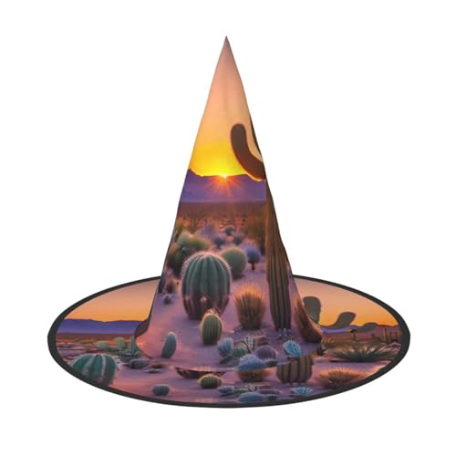 JBJGKHLP Kaktus Wüste Sonnenuntergänge Druck Halloween Hexenhut Unisex Karneval Cosplay Party Mode Kappe Kostüm Zubehör JBJGKHLP Kaktus Wüste Sonnenuntergänge Druck Halloween Hexenhut Unisex Karneval Cosplay Party Mode Kappe Kostüm Zubehör von JBJGKHLP