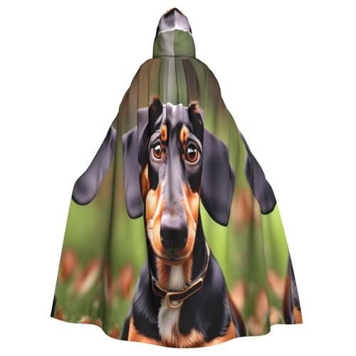 JBJGKHLP Kapuzenumhang mit Dackel-Motiv, atmungsaktiv, Unisex, volle Länge, für Halloween, Cosplay, Festivals JBJGKHLP Kapuzenumhang mit Dackel-Motiv, atmungsaktiv, Unisex, volle Länge, für Halloween, Cosplay, Festivals von JBJGKHLP