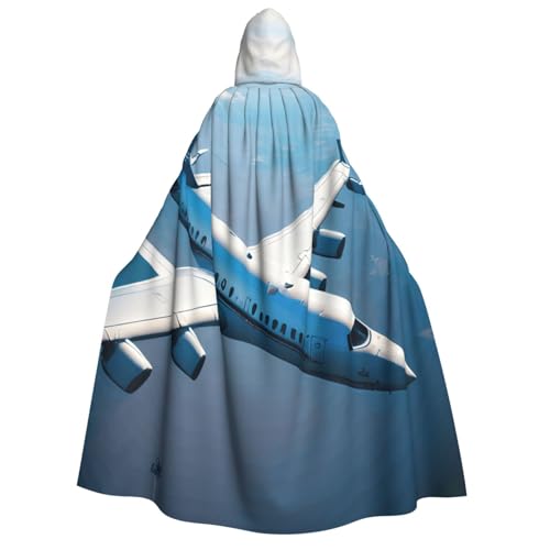 JBJGKHLP Kapuzenumhang mit Flugzeug-Druck, Unisex, Erwachsene, langärmelig, Halloween, Weihnachten, Karneval, Mottopartys JBJGKHLP Kapuzenumhang mit Flugzeug-Druck, Unisex, Erwachsene, langärmelig, Halloween, Weihnachten, Karneval, Mottopartys von JBJGKHLP