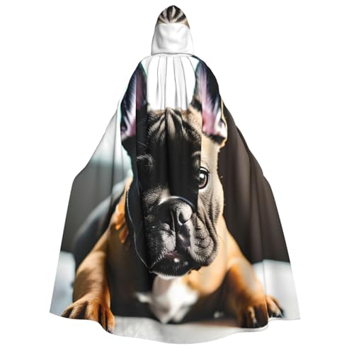 JBJGKHLP Kapuzenumhang mit französischer Bulldogge, Unisex, Erwachsene, langärmelig, Halloween, Weihnachten, Karneval, Mottopartys JBJGKHLP Kapuzenumhang mit französischer Bulldogge, Unisex, Erwachsene, langärmelig, Halloween, Weihnachten, Karneval, Mottopartys von JBJGKHLP