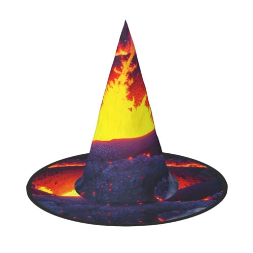 JBJGKHLP Kilauea Vulkan Druck Halloween Hexenhut Unisex Karneval Cosplay Party Mode Cap Kostüm Zubehör JBJGKHLP Kilauea Vulkan Druck Halloween Hexenhut Unisex Karneval Cosplay Party Mode Cap Kostüm Zubehör von JBJGKHLP