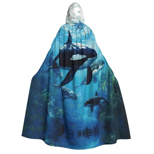 JBJGKHLP Killerwale mit Kapuze, Unisex, Erwachsene, langärmelig, Umhang, Halloween, Weihnachten, Karneval, Mottopartys JBJGKHLP Killerwale mit Kapuze, Unisex, Erwachsene, langärmelig, Umhang, Halloween, Weihnachten, Karneval, Mottopartys von JBJGKHLP