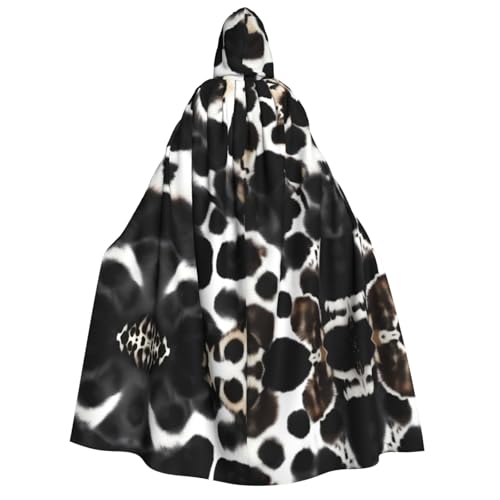 JBJGKHLP Kuhfell-Druck, Unisex, Erwachsene, mit Kapuze, langärmelig, Umhang, Halloween, Weihnachten, Karneval, Mottopartys JBJGKHLP Kuhfell-Druck, Unisex, Erwachsene, mit Kapuze, langärmelig, Umhang, Halloween, Weihnachten, Karneval, Mottopartys von JBJGKHLP