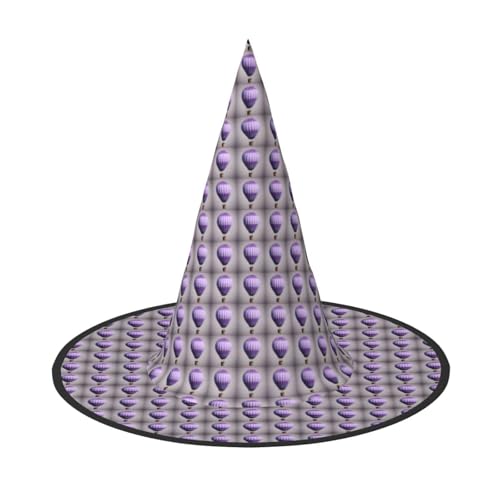 JBJGKHLP Lavendel Heißluftballon Druck Halloween Hexenhut Unisex Karneval Cosplay Party Mode Cap Kostüm Zubehör JBJGKHLP Lavendel Heißluftballon Druck Halloween Hexenhut Unisex Karneval Cosplay Party Mode Cap Kostüm Zubehör von JBJGKHLP