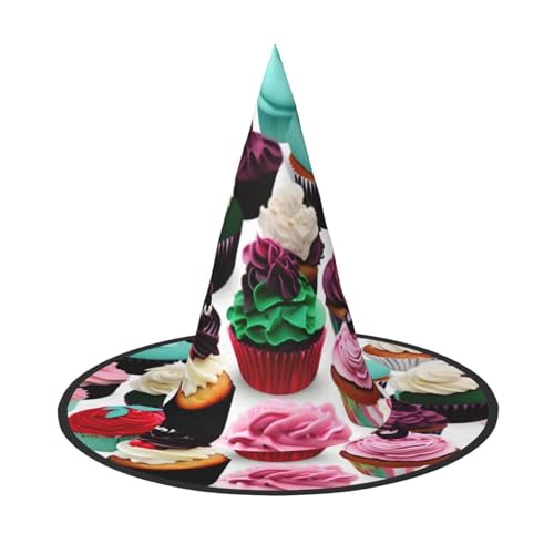JBJGKHLP Leckere Cupcakes Druck Halloween Hexenhut Unisex Karneval Cosplay Party Mode Cap Kostüm Zubehör JBJGKHLP Leckere Cupcakes Druck Halloween Hexenhut Unisex Karneval Cosplay Party Mode Cap Kostüm Zubehör von JBJGKHLP
