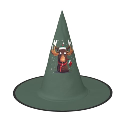 JBJGKHLP Lustiger Weihnachtselchkopf Druck Halloween Hexenhut Unisex Karneval Cosplay Party Mode Cap Kostüm Zubehör JBJGKHLP Lustiger Weihnachtselchkopf Druck Halloween Hexenhut Unisex Karneval Cosplay Party Mode Cap Kostüm Zubehör von JBJGKHLP