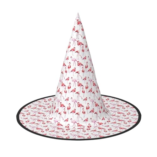 JBJGKHLP Malerei Flamingo Druck Halloween Hexenhut Unisex Karneval Cosplay Party Mode Kappe Kostüm Zubehör JBJGKHLP Malerei Flamingo Druck Halloween Hexenhut Unisex Karneval Cosplay Party Mode Kappe Kostüm Zubehör von JBJGKHLP