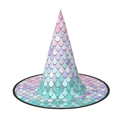 JBJGKHLP Meerjungfrau Rosa Lila Druck Halloween Hexenhut Unisex Karneval Cosplay Party Mode Cap Kostüm Zubehör JBJGKHLP Meerjungfrau Rosa Lila Druck Halloween Hexenhut Unisex Karneval Cosplay Party Mode Cap Kostüm Zubehör von JBJGKHLP