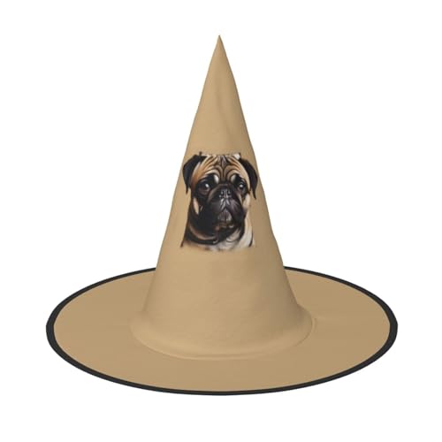 JBJGKHLP Mops Hunde Druck Halloween Hexenhut Unisex Karneval Cosplay Party Mode Kappe Kostüm Zubehör JBJGKHLP Mops Hunde Druck Halloween Hexenhut Unisex Karneval Cosplay Party Mode Kappe Kostüm Zubehör von JBJGKHLP
