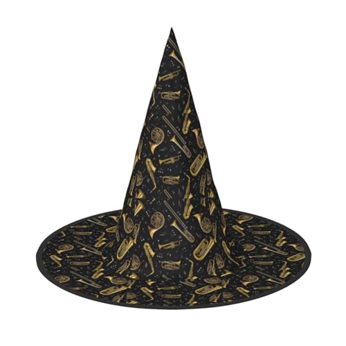 JBJGKHLP Musikinstrumente Druck Halloween Hexenhut Unisex Karneval Cosplay Party Mode Kappe Kostüm Zubehör JBJGKHLP Musikinstrumente Druck Halloween Hexenhut Unisex Karneval Cosplay Party Mode Kappe Kostüm Zubehör von JBJGKHLP