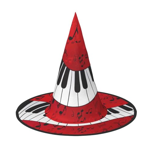 JBJGKHLP Musiknote Klavierdruck Halloween Hexenhut Unisex Karneval Cosplay Party Mode Kappe Kostüm Zubehör JBJGKHLP Musiknote Klavierdruck Halloween Hexenhut Unisex Karneval Cosplay Party Mode Kappe Kostüm Zubehör von JBJGKHLP