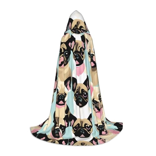 JBJGKHLP Niedlicher Chihuahua-Mops-Aufdruck, Unisex, Kapuzenumhang, Robe, Karneval, Halloween, Cosplay, Weihnachten, bequem, stilvoll JBJGKHLP Niedlicher Chihuahua-Mops-Aufdruck, Unisex, Kapuzenumhang, Robe, Karneval, Halloween, Cosplay, Weihnachten, bequem, stilvoll von JBJGKHLP
