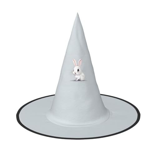 JBJGKHLP Niedlicher weißer Hasen-Druck Halloween Hexenhut Unisex Karneval Cosplay Party Mode Kappe Kostüm Zubehör JBJGKHLP Niedlicher weißer Hasen-Druck Halloween Hexenhut Unisex Karneval Cosplay Party Mode Kappe Kostüm Zubehör von JBJGKHLP