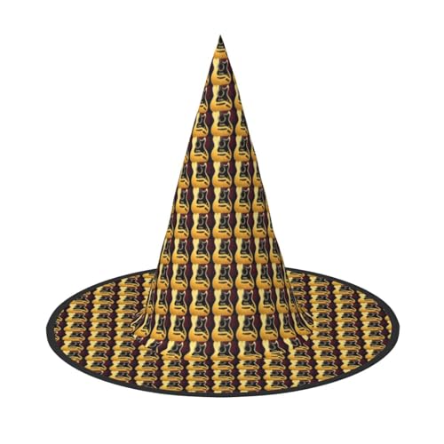 JBJGKHLP Note Gitarre Druck Halloween Hexenhut Unisex Karneval Cosplay Party Mode Cap Kostüm Zubehör JBJGKHLP Note Gitarre Druck Halloween Hexenhut Unisex Karneval Cosplay Party Mode Cap Kostüm Zubehör von JBJGKHLP
