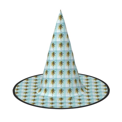JBJGKHLP Palmen-Druck Halloween Hexenhut Unisex Karneval Cosplay Party Mode Cap Kostüm Zubehör JBJGKHLP Palmen-Druck Halloween Hexenhut Unisex Karneval Cosplay Party Mode Cap Kostüm Zubehör von JBJGKHLP