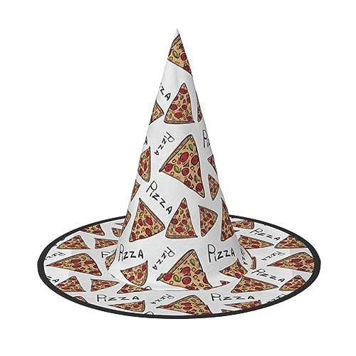 JBJGKHLP Pizza Muster Druck Halloween Hexenhut Unisex Karneval Cosplay Party Mode Cap Kostüm Zubehör JBJGKHLP Pizza Muster Druck Halloween Hexenhut Unisex Karneval Cosplay Party Mode Cap Kostüm Zubehör von JBJGKHLP