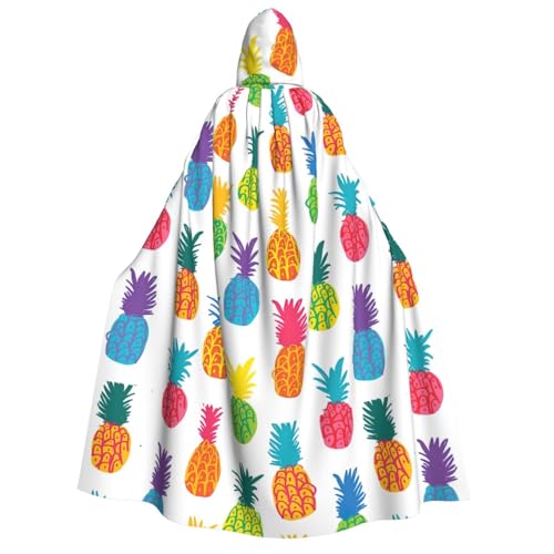 JBJGKHLP Regenbogen, Ananas-Druck, Unisex, Erwachsene, mit Kapuze, langärmelig, Umhang, Halloween, Weihnachten, Karneval, Mottopartys JBJGKHLP Regenbogen, Ananas-Druck, Unisex, Erwachsene, mit Kapuze, langärmelig, Umhang, Halloween, Weihnachten, Karneval, Mottopartys von JBJGKHLP